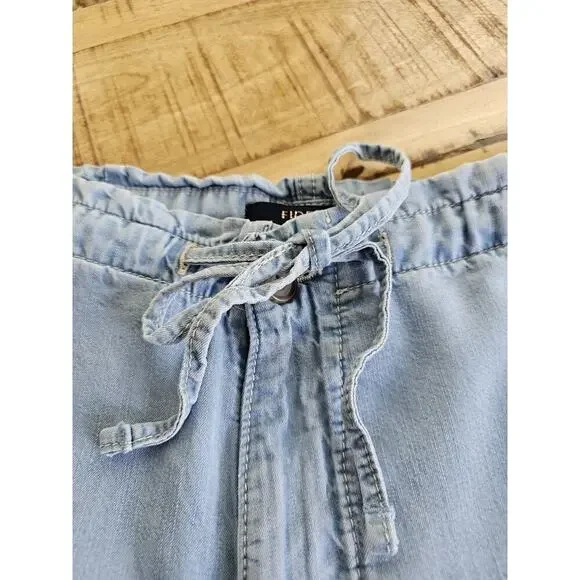 Fidelity Andy Paper Bag Wide Leg Pants Women's Size 27 Made in USA 100% Lycell - Picture 8 of 14